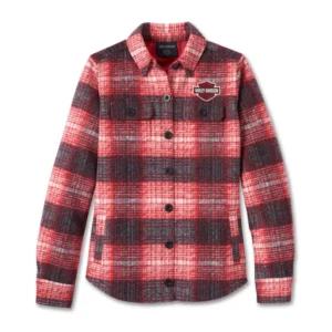 Women's Onwards Shirt Jacket - YD Plaid - Chili Pepper