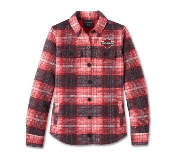 Women's Onwards Shirt Jacket - YD Plaid - Chili Pepper