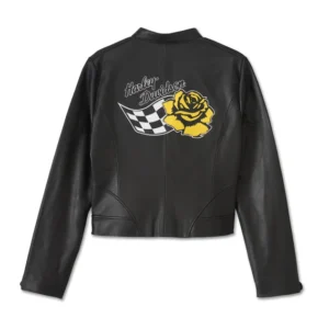 Women's Rose Racer Leather Jacket