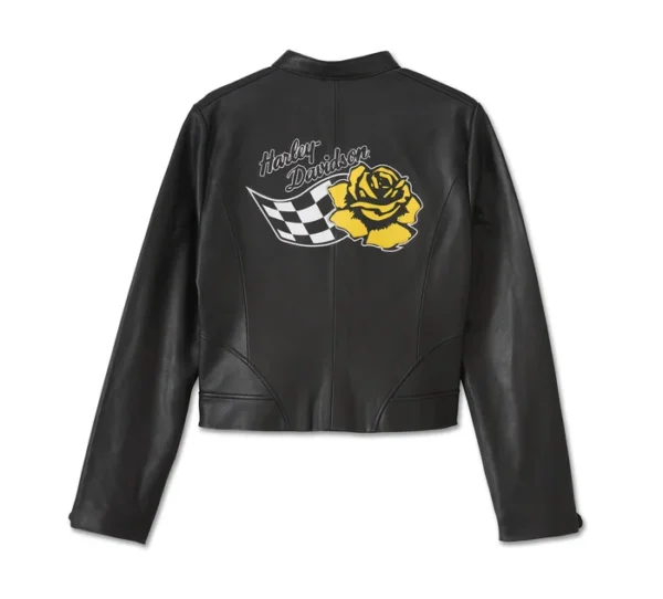 Women's Rose Racer Leather Jacket