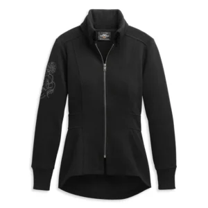 Women's Roses Zip Front Peacoat