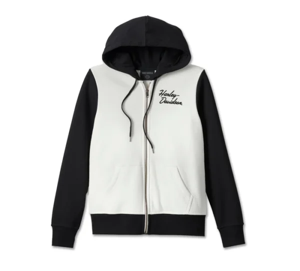 Women's Special Bar & Shield Zip Front Hoodie - Colorblocked