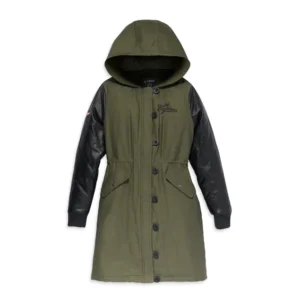 Women's Up North Parka with Leather Sleeves