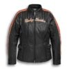 Women's Vanocker Waterproof H-D Triple Vent System Leather Jacket