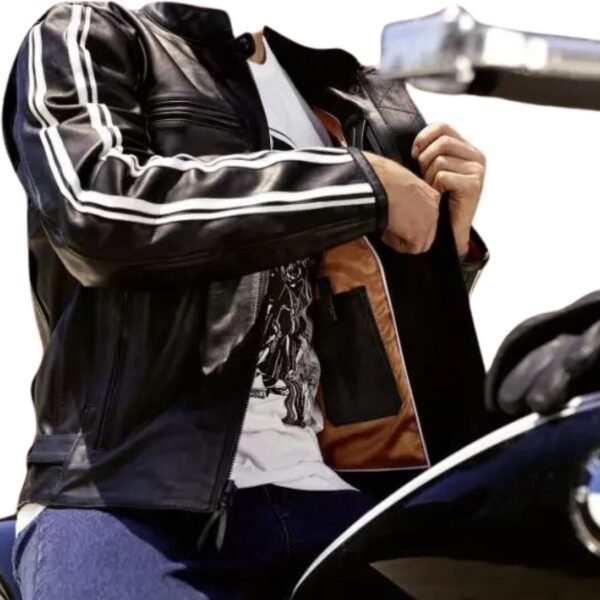 BMW MOTORCYCLE JACKET LEATHER TWINSTRIPES MEN - Image 8