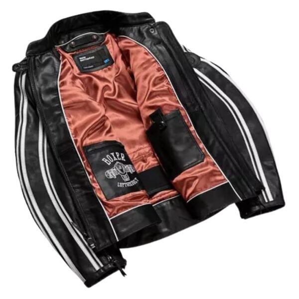 BMW MOTORCYCLE JACKET LEATHER TWINSTRIPES MEN - Image 4